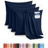Utopia Bedding - Federe Set Di 4 Copricuscino - 65 x 65 cm - Blu navy
