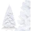 Gimisgu Albero di Natale artificiale, 150 cm, in PVC, con 350 punte, facile da montare con supporto in metallo, ignifugo, decorazione natalizia, bianco