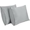 Lirex 2-Pack Federe per Cuscini, 100% Cotone Traspirante Federe Pillow Covers, 40 x 40 cm, Grigio