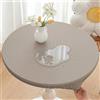 Generico Tovaglia Rotonda con Elastico in Similpelle PU Impermeabile Copritavolo Circolare Antimacchia Lavabile Resistente al Calore per Cucina Giardino Esterno 60cm-160cm(Elephant,80cm)