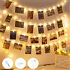 btfarm Catena luminosa con 10 m, 100 LED, 60 clip per foto, decorazione per matrimoni, feste