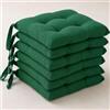Generico Set 6 cuscini sedia con laccetto 40x40 Morbidone 4 punti tinta unita Verde | 4 Punti, Cuscini per sedia, Cuscini con laccetti