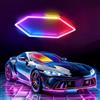 VLUMIERE Luci esagonali RGB 1Hex plafoniera a nido d'ape per garage, | Plafoniera con sincronizzazione musicale, controllo tramite app e telecomando, per ale gaming, studi, palestre, bar e feste.