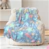 Bibykivn Coperta Unicorno - 120 x 150 cm Coperta Unicorno che si Illumina al Buio, Arcobaleno per Tutte le Stagioni per Divano, Soggiorno, Camera da Letto - da 1 a 10 anni (Oceano, 120 x 150cm)