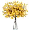 DabbOo 6 PCS Mazzi di Fiori Artificiali Fiori Finti da Esterno Artificiali Gypsophila Fiori Finti Autunnali Gipsofila Adatti per La Casa, Matrimoni, Decorazioni da Giardino (Giallo)