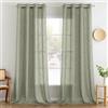 MIULEE Lino Tende Finestre con Occhielli Traslucido Verde Salvia 140x280 cm | 2 Pezzo, Tenda a Pannello, per Interni, Moderne a Vela Semitrasparente ,Adatte per Porte Balcone Soggiorno Camera da Letto