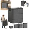 Gienslru Spacious Moving Storage Bin - Zippered Organizer for Bedding (L) | Extra Large Storage, Zipper Closure, Foldable Fabric Design, Reinforced Handles, Moving Day Use