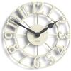 Jones Clocks® Lighthouse orologio da parete | Orologio scheletro scultoreo | Crema | Eleganti numeri in rilievo modellati | Design decorativo per cucina, soggiorno o camera da letto