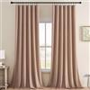 Joydeco Tende oscuranti in velluto, colore rosa, beige, isolamento termico, lunghe 259 cm, morbide, oscuranti, per camera da letto e soggiorno, eleganti con tasca per asta, 2 pannelli, rosa beige