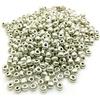 Perlin Perline rocailles in vetro indiano, 3 mm, 8/0, mini rotonde, metalliche, 3300 pezzi (argento)