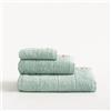 GAMUSI Set Completo Asciugamani da Bagno 3 Pezzi 100% Cotone - 30x50 cm, 50x100 cm, 100x150 cm, 600g/m², Acqua.