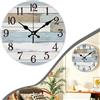 Kyduu 25 cm Moderno Orologio da Parete Rotondo in Legno Silenzioso | Senza Ticchettio Orologio da Muro al Quarzo Funziona a Batterie per Camera da Letto Soggiorno Cucina Ufficio