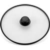 OTHERWISETRIVIAL Coperchio Paraspruzzi da Cucina - Blocca gli Schizzi - per Fritto, Sugo, in Polipropilene e Ferro Nero (29cm)