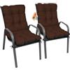 SuperKissen24. Set di 2 Cuscini per Sdraio 96x48 cm da Esterno ed Interno Resistente e Comodo per Sedie Reclinabili, Spiaggine e Poltrone da Giardino - Marrone