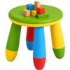 Relaxdays Sgabello per bambini, A x P: 26 x 28 cm, lavabile, multicolore | leggero, stabile, plastica
