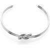 Louis Ciocchetti dal 1887 Louis Ciocchetti Bracciale Rigido in Acciaio con Nodo Simbolo di Legame - Bracciale Aperto Unisex da 5 mm, Diametro 6 x 5 cm, Disponibile in Più Colorazioni, Idea Regalo per Lui e Lei, Acciaio