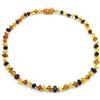 Amber Jewelry Shop Collana in ambra baltica - vera ambra - collana con perle di ambra (multicolore)