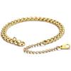 PROSTEEL Bracciale Uomo, Argento Nero Oro, Acciaio Inox Impermeabile,Catena Cubana Robusta Grossa, Hip Hop Punk