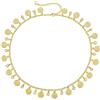 Jenosy Collana girocollo placcata oro 14 carati, collana lunga delicata alla moda, gioiello regalo per donne, 15-17, Oro