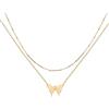 Jenosy Collana Farfalla Pendente Donna Regalo Creativo Collana da Donna Oro 18K Placcata Estate Primavera Insetto Gioielli di Moda per Donne Ragazze (Oro)