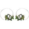 81stgeneration Orecchini a Spirale in Filigrana di Conchiglia di Abalone Intagliata con Argento Sterling 925 | Intricati Cerchietti Passanti per Donna | Gioielli Tribali