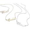 Artlinea, Collana Personalizzabile con il Tuo Nome in Carattere Corsivo, Varie Dimensioni, Lunghezza Catena 43 cm, Chiusura a Moschettone, Oro, Argento, Oro Rosa, Made in Italy