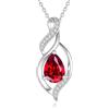 FANCIME Collana Donna Argento 925 Placcato Oro Pietra Nascita | Design Doppia Torsione Ciondolo Goccia Gioielli Regalo Donna Ragazza
