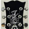 GuitarCustom Adesivo a forma di serpente GNR per testa chitarra elettrica, acustica o basso (bianco)