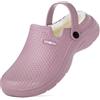 Hsyooes Zoccoli Donna Invernali Uomo Pantofole Impermeabile Sabot Scarpa Giardino Pelliccia Ciabatte Imbottite e Calde Pantofole da Giardino Ciabatte Antiscivolo Viola-A 37EU