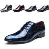 Hitmars Scarpe Derby Uomo Scarpe Stringate Formale Lavoro Eleganti Oxford Cerimonia Francesine Casual Classiche Comode Basse Sposa Blu Oro Grigio Rosso Nero Marrone Cachi 37-48