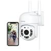 BoyKeep K20 - Telecamera di sicurezza 2K per esterni, visione panoramica a 360°, per la sicurezza domestica esterna, con visione notturna a colori, rilevamento del movimento, conversazione a 2 vie