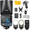 GODOX V1 mid N V1mid N Flash Compatibile con Nikon, Flash TTL a Testa Rotonda, Speedlight Wireless 2.4G HSS 1/8000s con Batteria da 2200 mAh, 650 Flash a Piena Potenza, Supporto Type-C