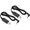 PATIKIL 6W 1A USB Step Up Tensione Convertitore, 2pz DC 5V To DC 12V Alimentazione Alimentazione Adattatore 90 Gradi Angolo 3.5x1.35mm Cavo per Router LED Lampada Altoparlanti