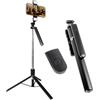 HOTUT 170cmTreppiede Smartphone, Bastone Selfie con Telecomando Wireless, Treppiede Portatile Estensibile per Smartphone Supporto Telefono, 360° Rotazione con Doppie Luci iPhone/Android/Samsung/GoPro