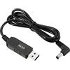 PATIKIL 6W 1A USB Step Up Tensione Convertitore, DC 5V a DC 9V Alimentazione Fornitura Adattatore 90 Grado Angolo 5.5x2.5mm Cavo per Router LED Lampada Altoparlanti