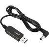 PATIKIL 6W 1A USB Step Up Tensione Convertitore, DC 5V a DC 12V Alimentazione Fornitura Adattatore 90 Grado Angolo 5.5x2.5mm Cavo per Router LED Lampada Altoparlanti