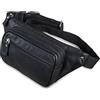 ROYALZ 'Tallahassee' marsupio in pelle da uomo e donna Borsa a Vita da cintura Borsello da petto per l'anca, look vintage, Colore:Nero