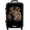 NoBoringSuitcases.com Valigia, Valigia Grande, Trolley Medio, Serratura TSA, Valigia Media, Valigia Media Rigida, Valigia Grande Leggera, Valigie, Valigia Grande 23 kg (67cm - 72L), (Leone - Marrone)