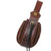CIATBYYJ Borsello medievale in ecopelle, portamonete nordico retrò, borsa portatile con coulisse, marsupio vintage rinascimentale, borsa per dadi per uomini e donne, accessori per costumi (marrone), Marrone