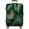 Ferocity Copertura per valigia DELUXE 18-22 pollici, coperchio custodia bagaglio da viaggio, elastica, lavabile, protezione per fodera per valigia, antigraffio, piccolo S, Monstera Green [083]
