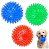 Luxiremi Palla per cani, giocattolo squittiante, indistruttibile, giocattolo per cani, giocattolo da masticare per la noia, palla squittio per cani di taglia grande e media, 3 pezzi (blu, rosso, verde