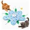 Fancysky Giochi Interattivi per Gatti Automatico con Piume e Suono | Gioco gatto elettronico con movimento 360°, 3 velocità e batteria USB-C per divertire i gatti in casa senza noia