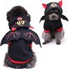 AIXIMA Costumi di Halloween per cani,vestiti per gatti,ali pipistrello gatto cane (L,3-4.25KG)