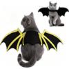 AIXIMA Costumi di Halloween per cani,vestiti per gatti,ali pipistrello gatto cane (Taglia S)