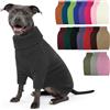 IECOii Maglione per cani extra large per cuccioli maschi e femmine, maglione caldo autunnale per cani di Natale, capi invernali tinta unita per pitbull e labrador retriever (grigio, taglia XL)