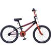 Wildtrak - Rogue BMX - Bicicletta da 20 pollici per bambini dai 7 ai 10 anni, freni regolabili - Nero e Rosso