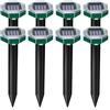 Jokresty RepeIIente SoIare per TaIpe,6 Pezzi Repellente Solare Ultrasuoni,IP65 ImpermeabiIe RepeIIente ad energia SoIare,Solare Repellente Zanzare per Giardino,Scaccia Topi Fastidiosi,Gopher,Serpenti,Talpe