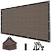 Generic 3x4m Rete Ombreggiante con Occhielli 90% Anti UV, Telo Parasole in HDPE Traspirante, 2x4m 3x5m 6x8m Schermatura Privacy per Giardino, Balcone, Terrazza, Serra e Recinzioni(Brown,2x3.0m)