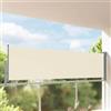 FWIKDUN Tenda da sole laterale allungabile, 100 x 300 cm, con funzione di riavvolgimento automatico, in poliestere, resistente ai raggi UV, ideale per terrazze e balconi