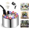 HOVCEH Macchina Fumo, Nebulizzatore ad Ultrasuoni con 12 LED Luci Colorate, Macchina del Fumo Mini per Laghetto, Acquario, Giardino, Decorazione